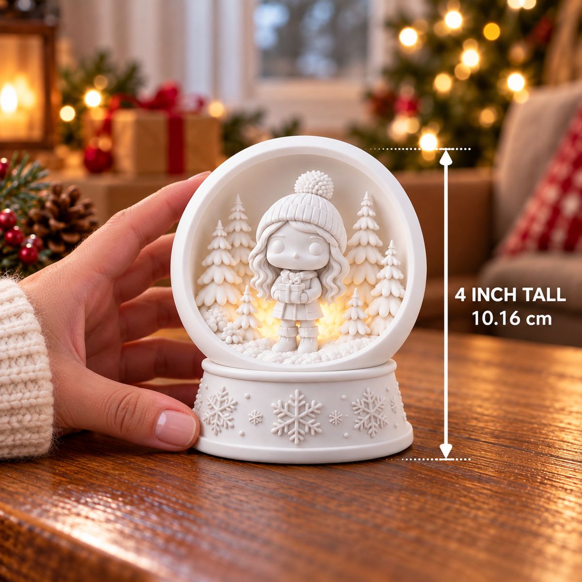 Family Snow Globe size guide