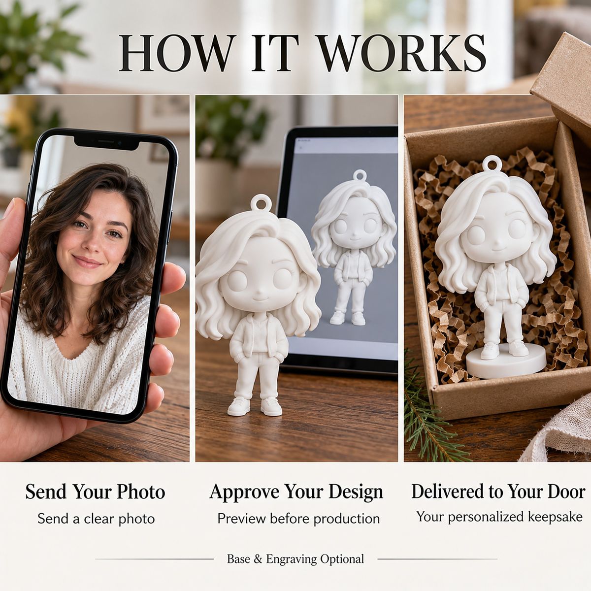 Mini Pop Ornament: from photo to finished piece