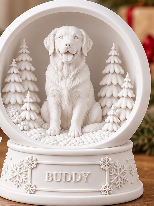 The Pet Snow Globe sculpted from that photo