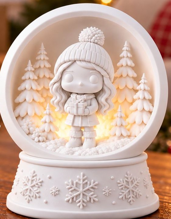 The Custom Snow Globe sculpted from that photo
