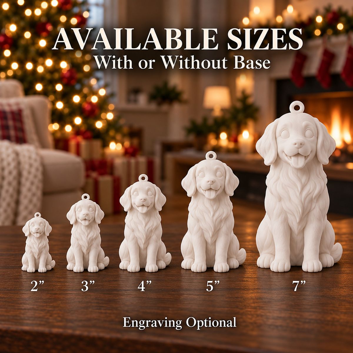 Pet Ornament size guide